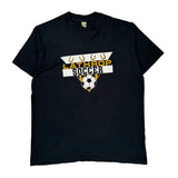 Single Stitch Lathrop Soccer Screen Stars Graphic T-Shirt - 2XL Black Cotton Blend