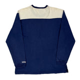 Made In USA Nike Spellout Long Sleeve T-Shirt - Large Blue Cotton