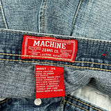 Machine Cargo Denim Shorts - 30W 11L Blue Cotton