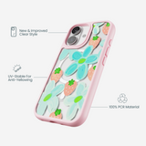 Clear Berry Belle iPhone 17 Case With Petal Pink Ridge (MagSafe included)