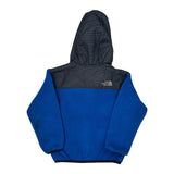 Age 3 The North Face Checked Fleece Jacket - 2XS Blue Polyester