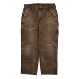 Carhartt Double Knee Carpenter Trousers - 34W 30L Brown Cotton