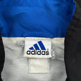 Adidas Striped Track Jacket - Large Blue Polyester
