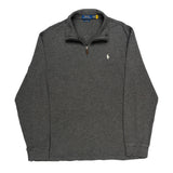 Polo By Ralph Lauren 1/4 Zip - XL Gray Cotton
