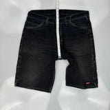 Dickies Denim Shorts - 36W 10L Black Cotton
