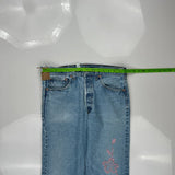 Levis Jeans - 32W UK 12 Pink Denim