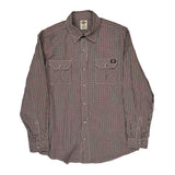 Dickies Checked Shirt - Large Red Cotton Blend