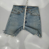 Levis Denim Shorts - 30W 10L Light Wash Cotton