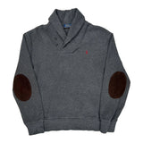 Polo By Ralph Lauren Collared Sweater - Large Gray Cotton