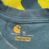 Fishing Carhartt Graphic T-Shirt - XL Blue Cotton