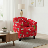Anyseat Christmas Red Chair Cover – Dustproof Tub Slipcover for Home Décor