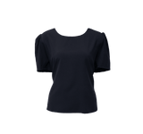 Elegance Round Neck Blouse in Black – Women’s Elegant Top
