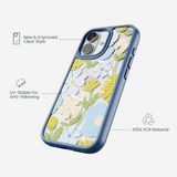Clear Blossom Trail iPhone 17 Case With True Blue Ridge (MagSafe included)