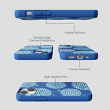 Electric Blue Blue Groove iPhone 13 Case