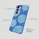 Electric Blue Blue Groove Samsung Galaxy S25 Case