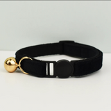 Anypet Stylish Black Cat Collar Small Size Adjustable Pet Collar With Safety Buckle Bell Durable Strap Comfortable Cat Neck Accessory