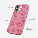 Bubblegum Pink Book Club iPhone 17 Case