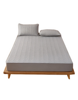 Anycozy Mattress Cover Gray 100x200cm Pure Cotton Soft Quilted Bed Sheet Anti-bacterial Protector Cover