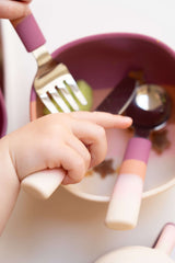 3 piece cutlery set for kids and toddlers - Pink