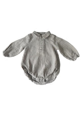 Organic Baby Muslin Romper - Light Grey
