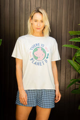 Adult Bamboo Vanilla T-shirt - There is no planet B