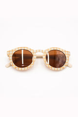 Sustainable baby sunglasses - Plaid Pattern