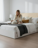 Anycozy Headboard Cover Beige Zigzag Pattern Super Soft Smooth Quilted Velvet Bed Back Dust Protector Cover 170x70cm