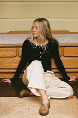 Organic Rib Cardigan