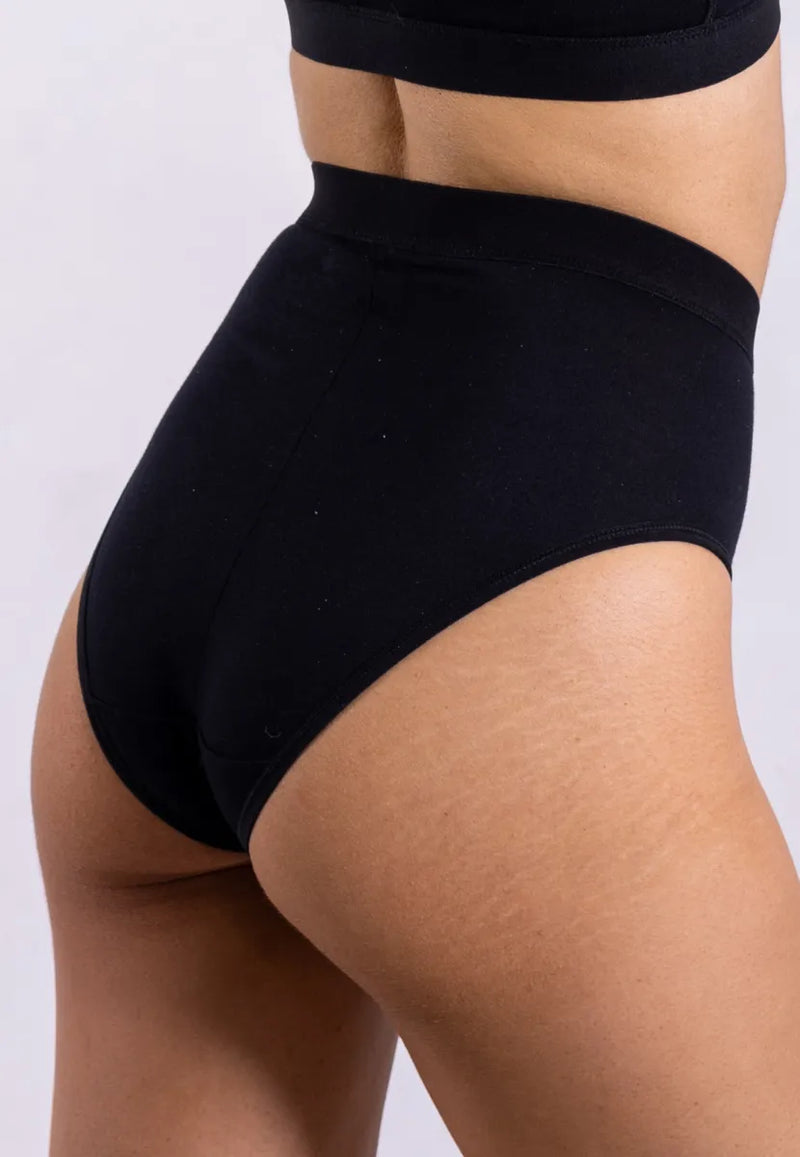 Black high-waisted briefs 