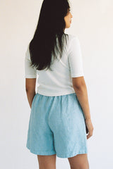 Pleated Linen Short