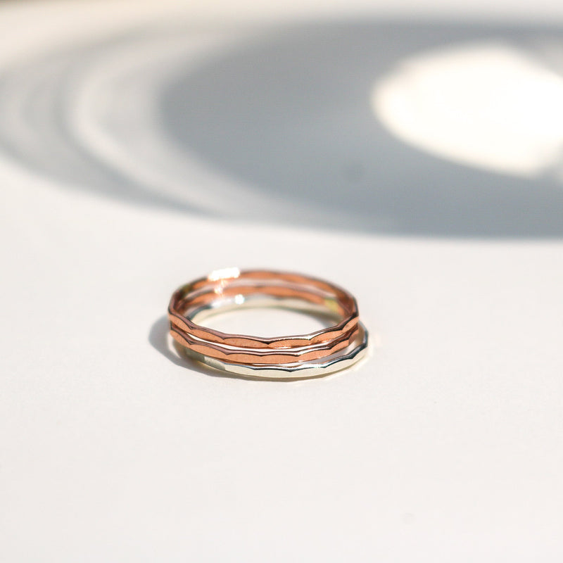 Ruth Hammered Stackable Ring