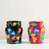 Saabun Soap Hand painted Stainless Steel Canister Saabuni