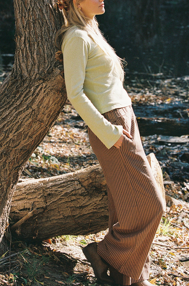 Washed Stripe Trouser