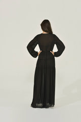 Black Chiffon Maxi Dress