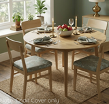 Anyseat Light Brown Random Wave Print Chair Cover – Stretch Washable Removable Seat Cover for Dining & Kitchen