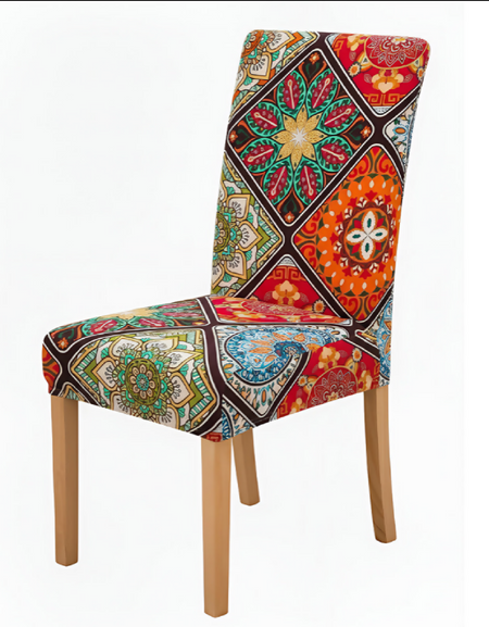 Anyseat Multi Color Floral Bohemian Style Pattern Print Elastic Chair Cover – Plain Dining Slipcover & Home Décor