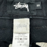 Stussy Double Knee Carpenter Trousers - 30W 28L Black Cotton