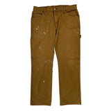 Carhartt Carpenter Trousers - 34W 32L Brown Cotton