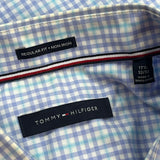 Tommy Hilfiger Checked Shirt - XL Blue Cotton