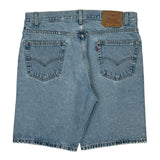 505 Levis Denim Shorts - 36W 10L Light Wash Cotton