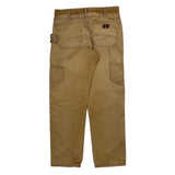 Dickies Carpenter Trousers - 34W 34L Brown Cotton