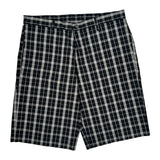 Dickies Checked Shorts - 36W 10L Black & White Cotton Blend