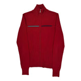 Tommy Hilfiger Full Zip Sweater - Small Red Cotton