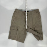 Tommy Hilfiger Cargo Shorts - 32W 11L Khaki Cotton