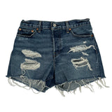 Levis Denim Shorts - 28W UK 8 Blue Denim