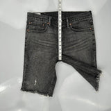 Levis Denim Shorts - 34W 11L Grey Cotton