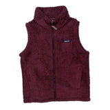 Patagonia Fleece Vest - Medium Burgundy Polyester