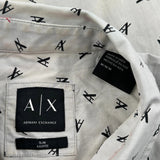 Armani Exchange Slim Short Sleeve Shirt - Medium White Cotton
