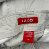 Izod Cargo Shorts - 36W 9L Beige Cotton