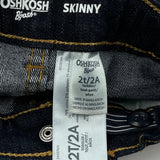 Age 2 Oshkosh Skinny Jeans - 2XS Dark Wash Cotton Blend